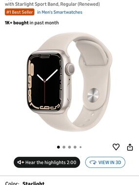 Apple Watch Starlight Aluminum with Starlight Sport Band